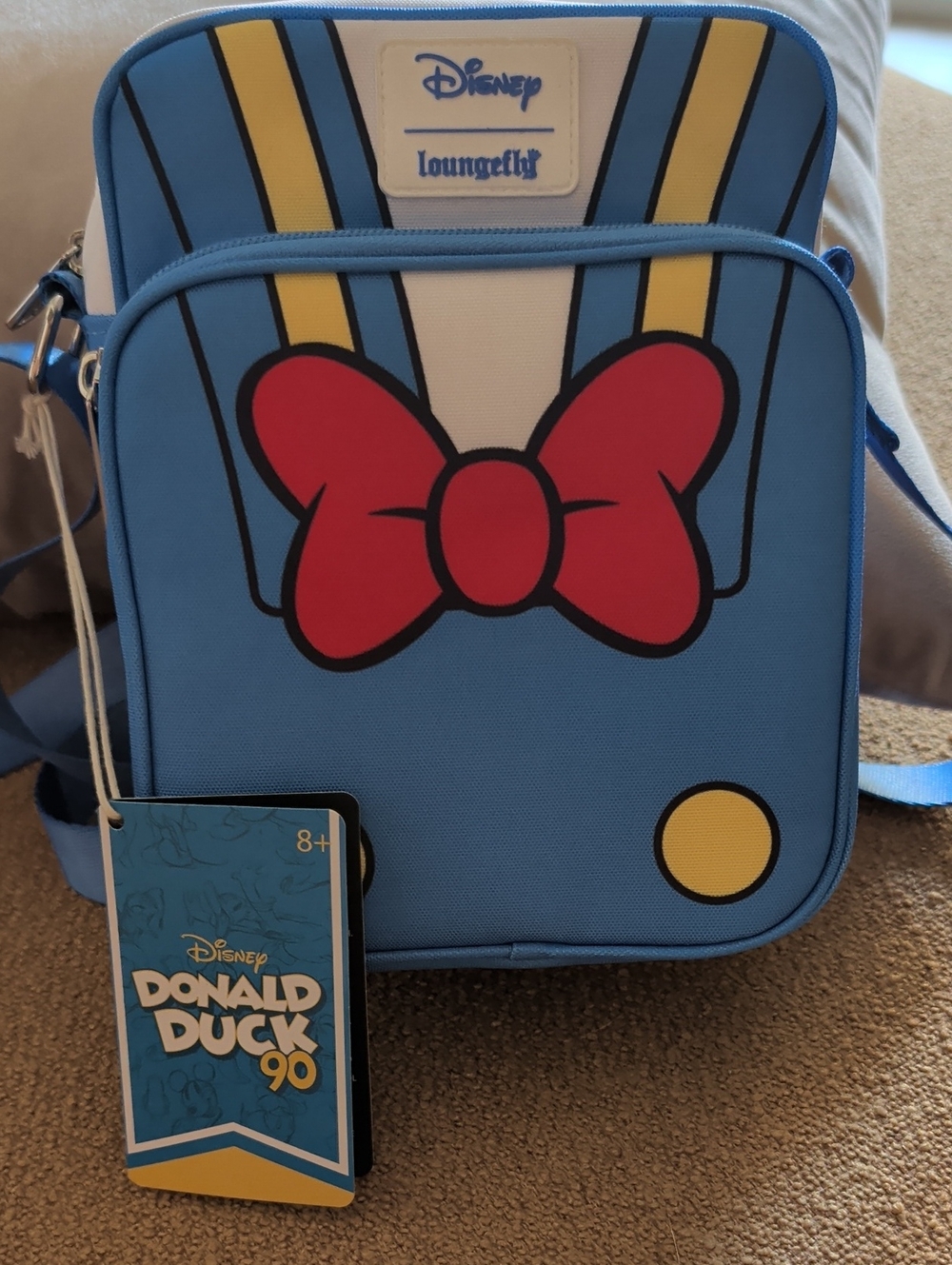 Loungefly Disney Blue, Red & Yellow Donald Duck Crossbody Bag